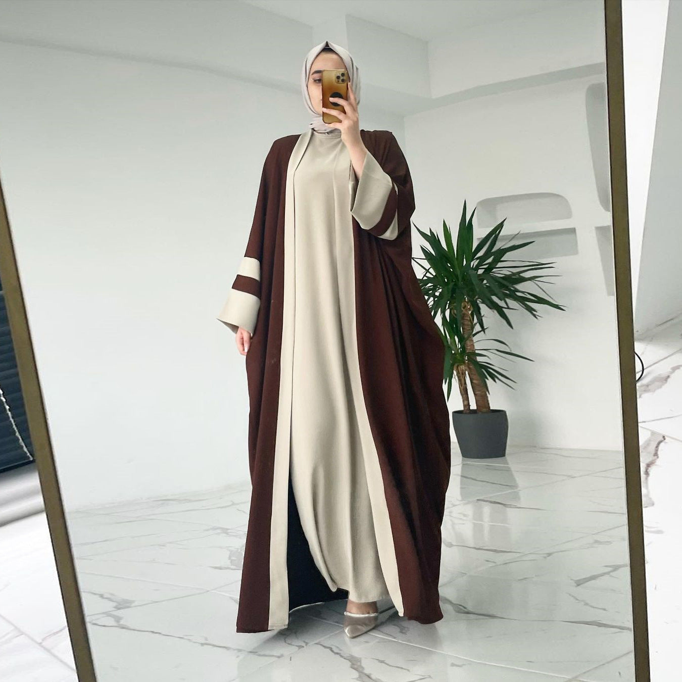 Women's Long Dress Two-piece Abaya