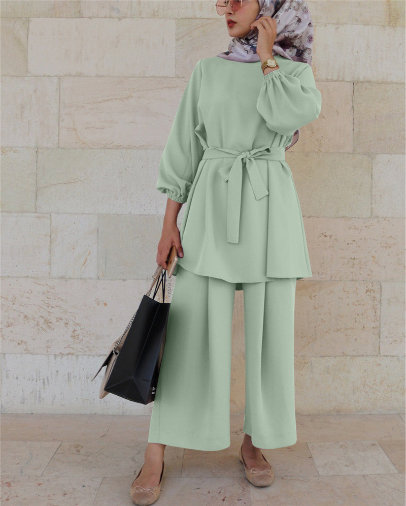 Wide leg pants dress Dubai suit