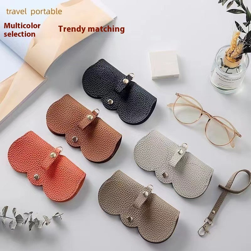 PU Sunglasses Bag Portable Glasses Case Cute Glasses Clip