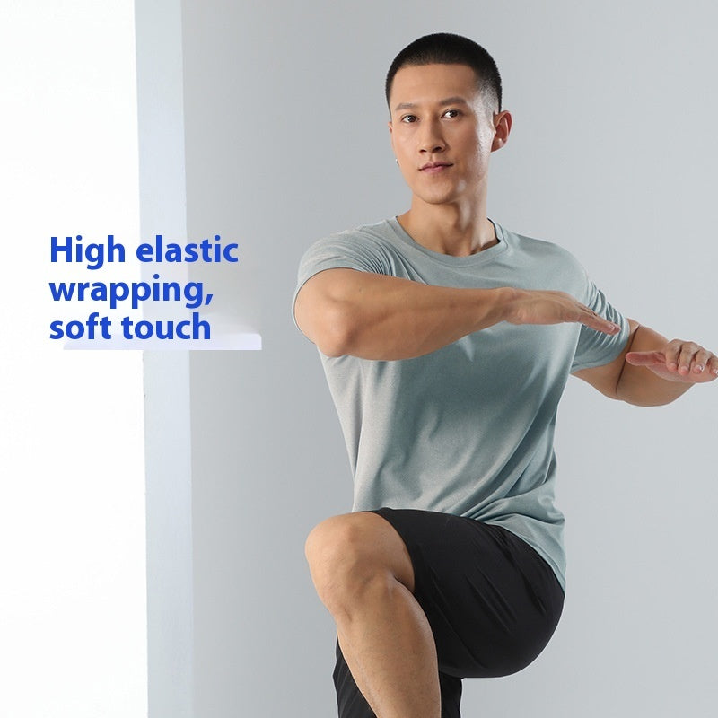 Men's Round Neck Loose Sports And Leisure Fitness T-shirt