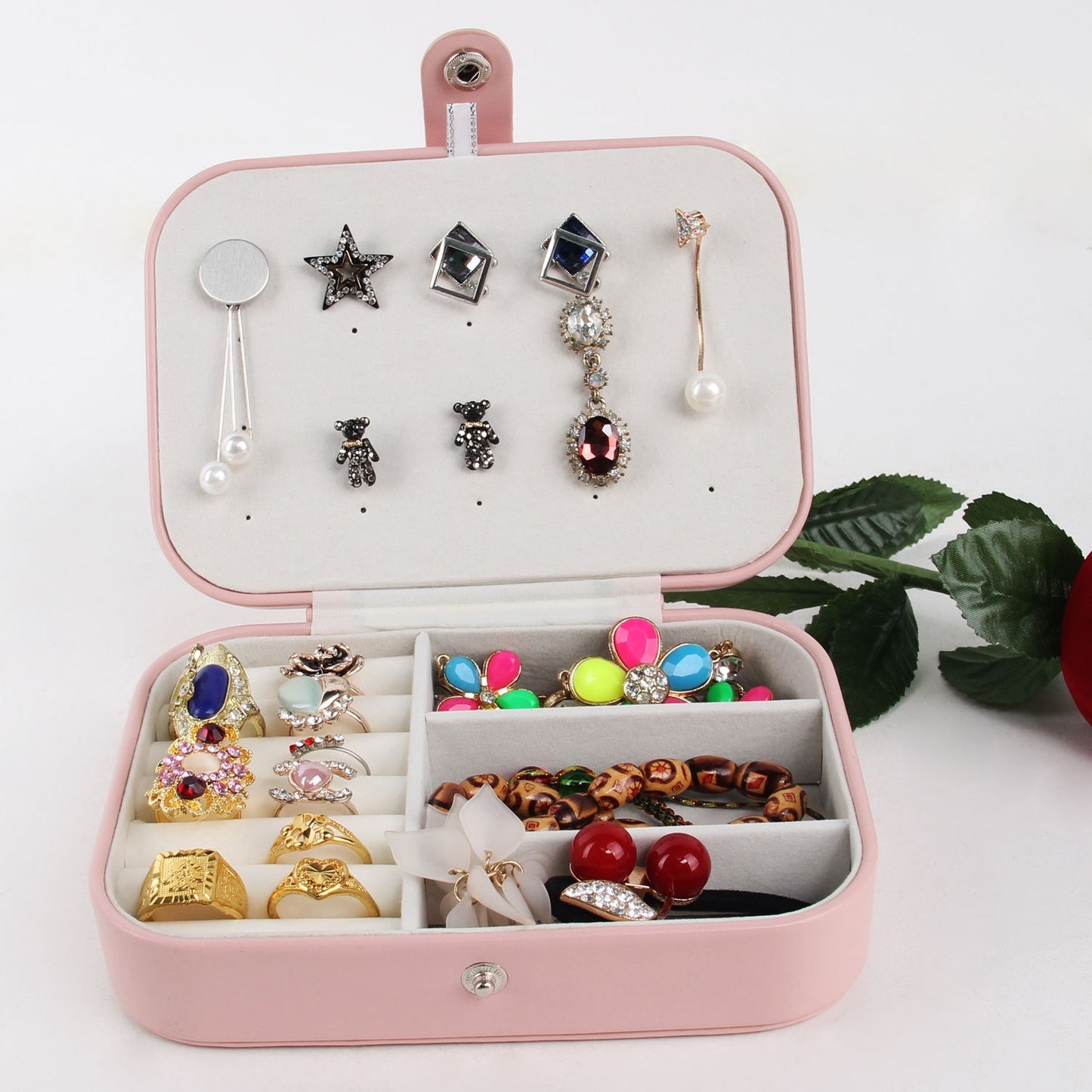 Finishing Necklace Ring Ear Studs Earrings Jewelry Storage Box