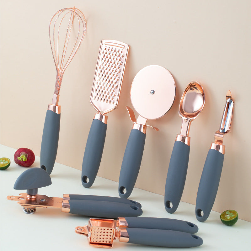 Kitchen Household Peeler Gadget Copper Plated Set