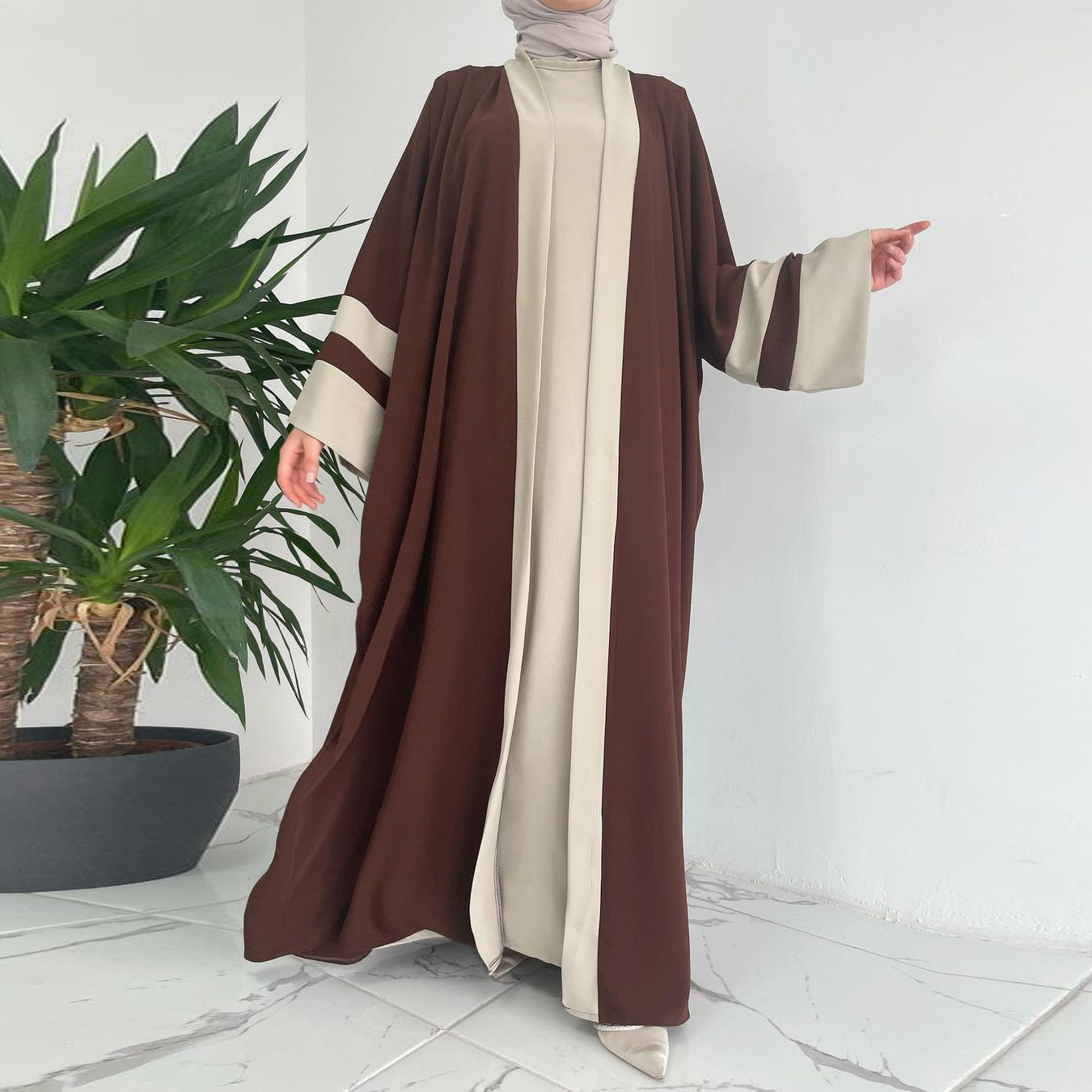 Women's Long Dress Two-piece Abaya