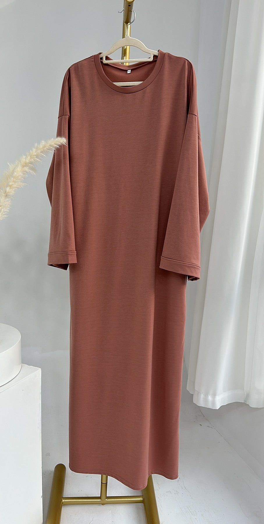 Solid Color Hoodie Dress