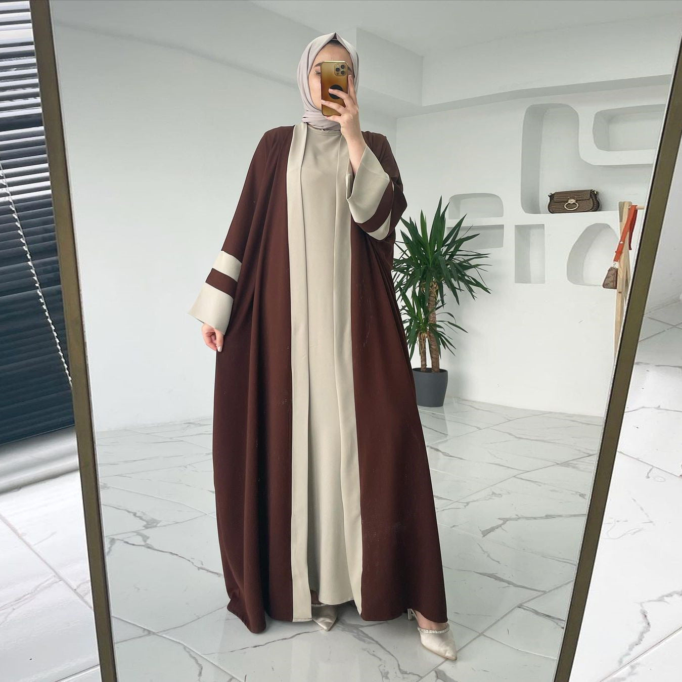 Women's Long Dress Two-piece Abaya