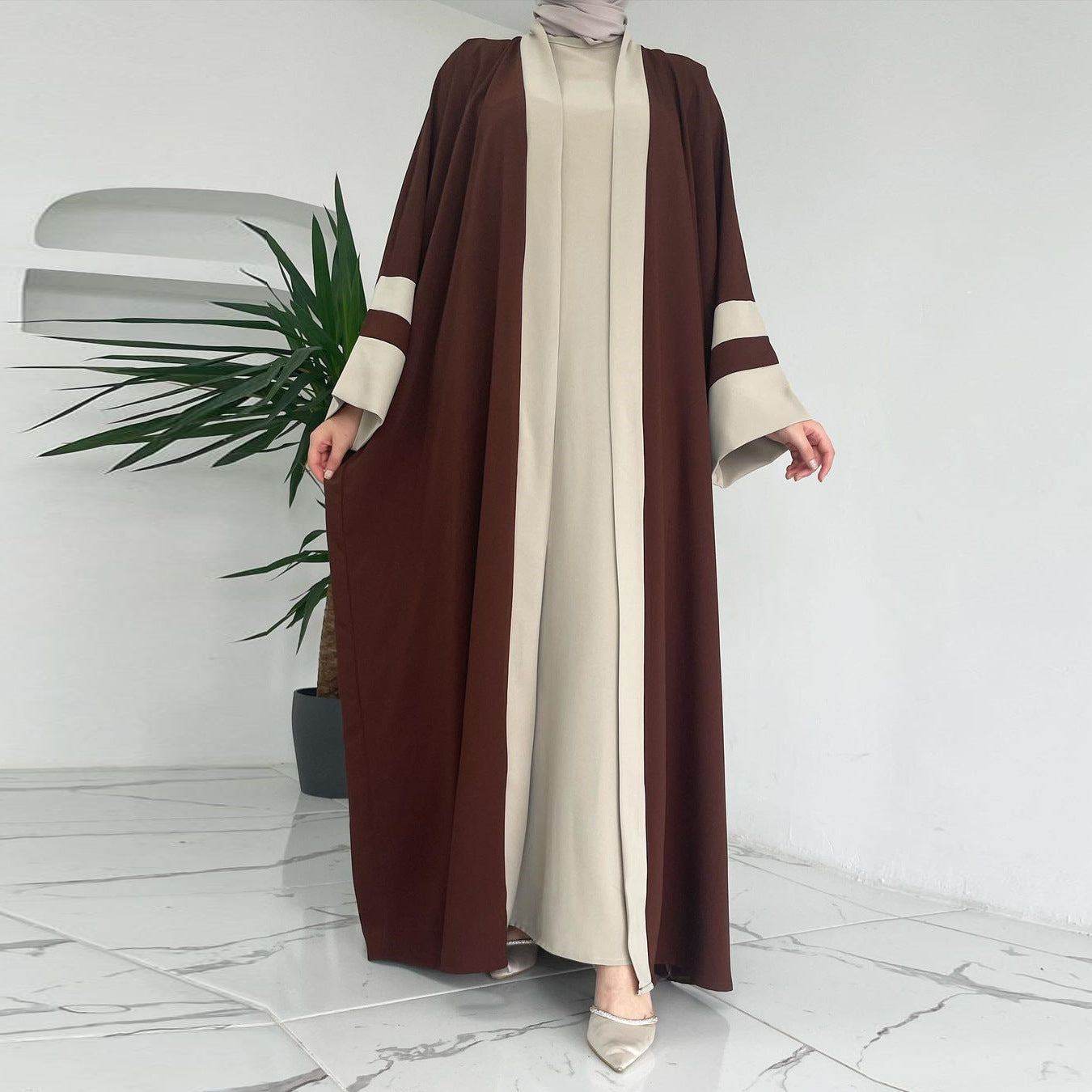 Women's Long Dress Two-piece Abaya